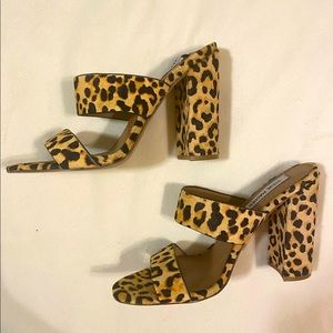 Steve Madden cheetah block heels